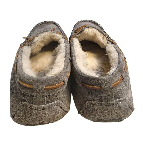 UGGS Grey Leather Moccasin Women's Size 10 - Picture 4 of 10
